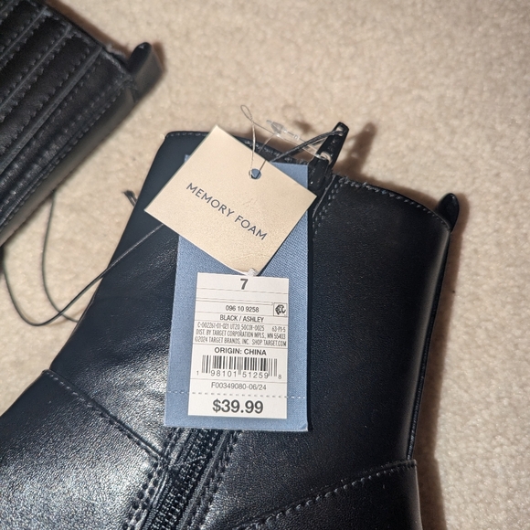 Nwt Universal Thread Women's Ashely Low Block Ankle Boots Size 7 - Picture 6 of 11